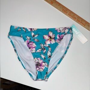 NWT Sand Castle‎ Aqua Blue Floral Bikini Bottoms